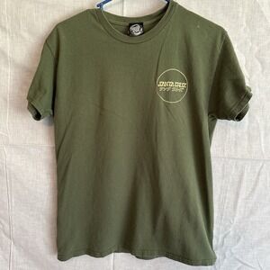 Santa Cruz Screaming Hand T-Shirt Men's Medium Olive Green Skate Graphic